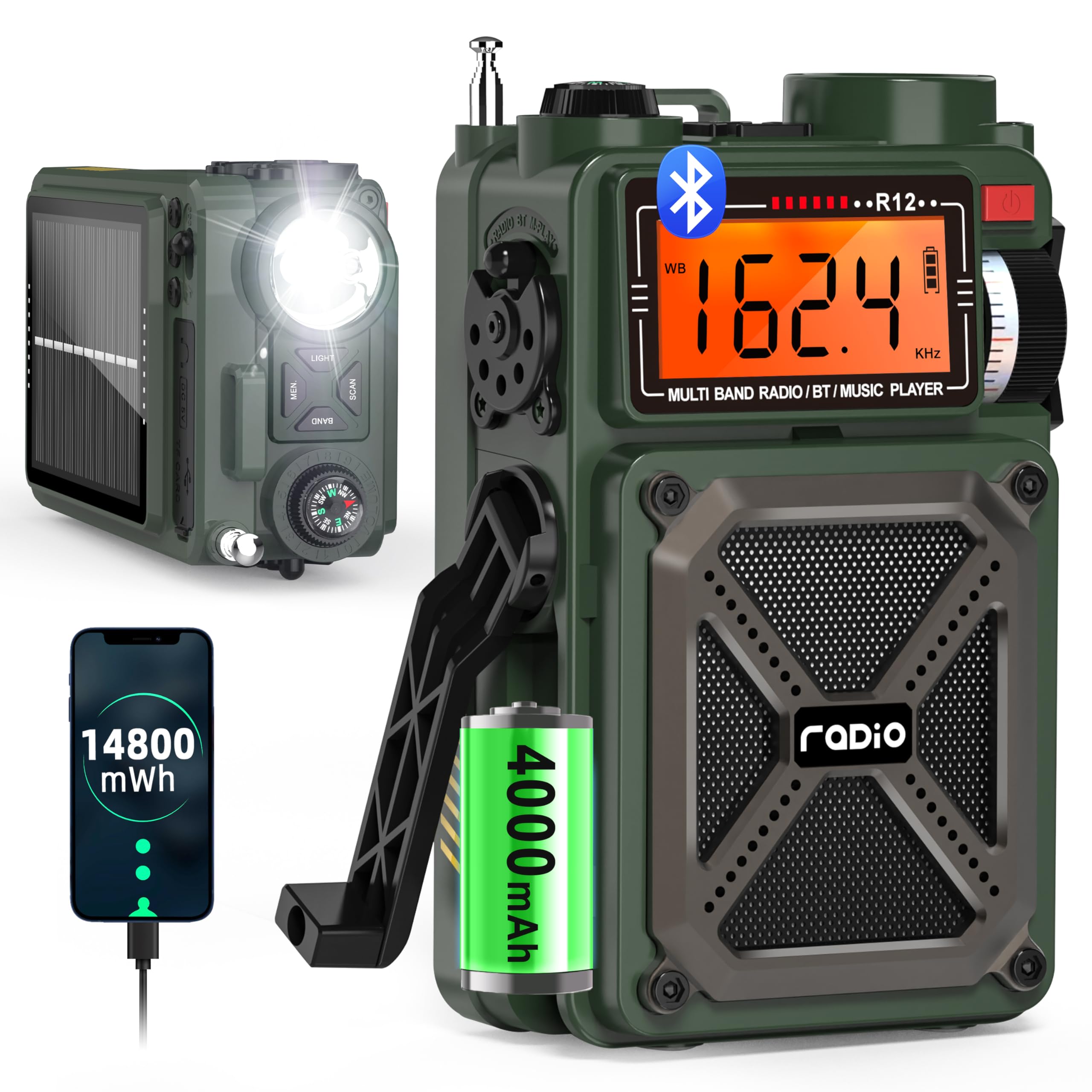 Amazon.com: Greadio Portable Shortwave Radios with NOAA Weather